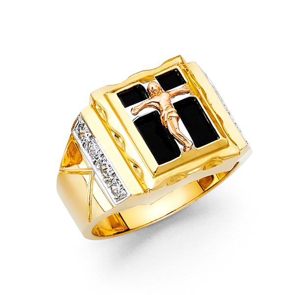 14KY Onyx Men's Ring