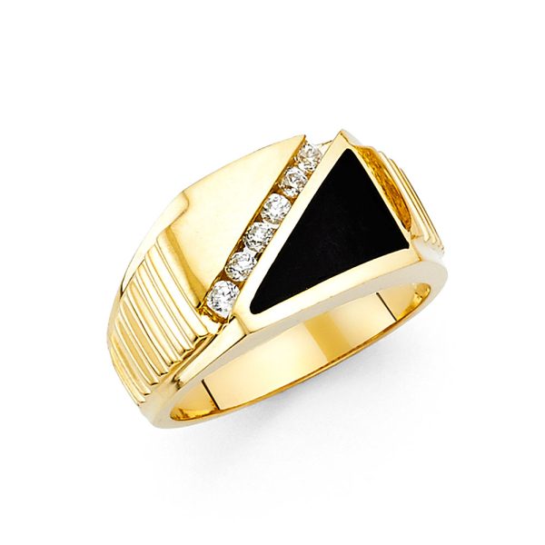 14KY Onyx Men's Ring