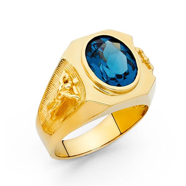 14KY CZ Men's Ring