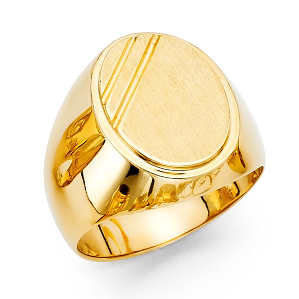 14KY Men's Signet Ring