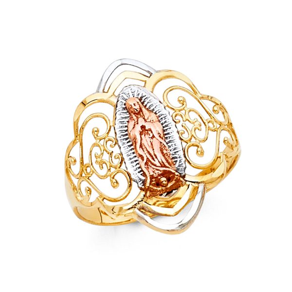 14K 3C Guadalupe Ring