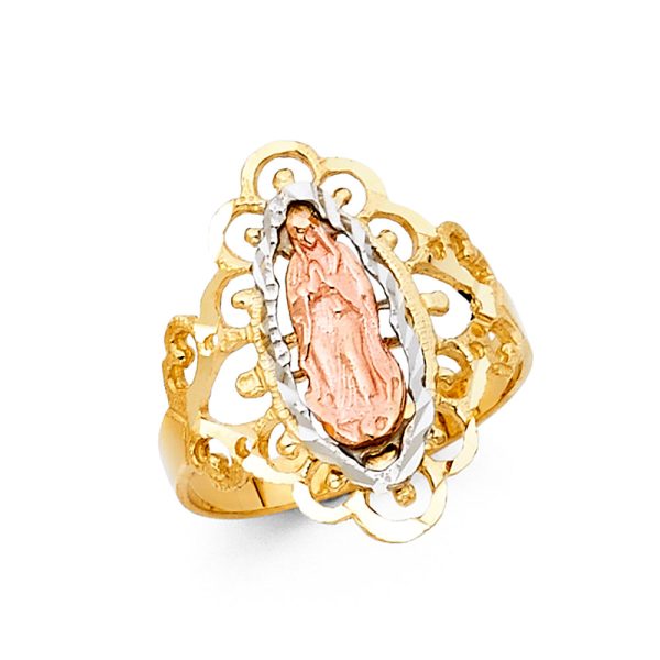 14K 3C Guadalupe Ring