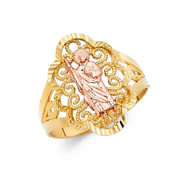 14K 3C Religious Ring