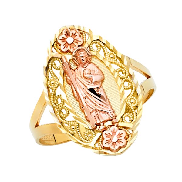 14K 3C Religious Ring