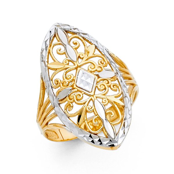 14K 2T Fancy Ring