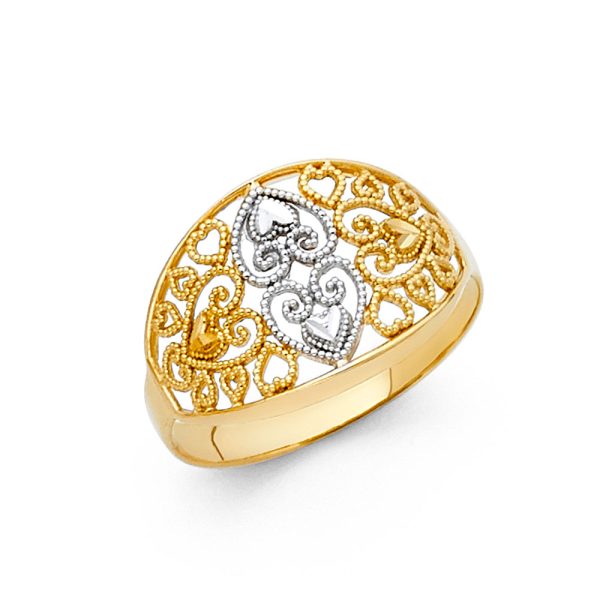 14K 2T Fancy Ring