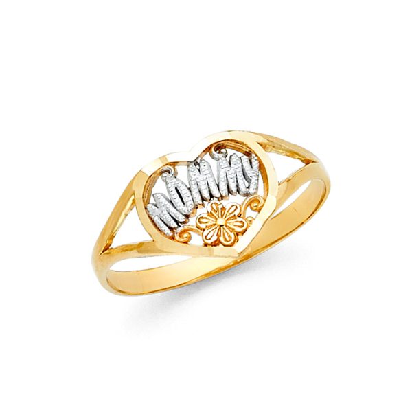 14K 2T Mothers Ring