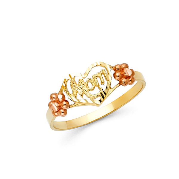 14K 2T Mothers Ring