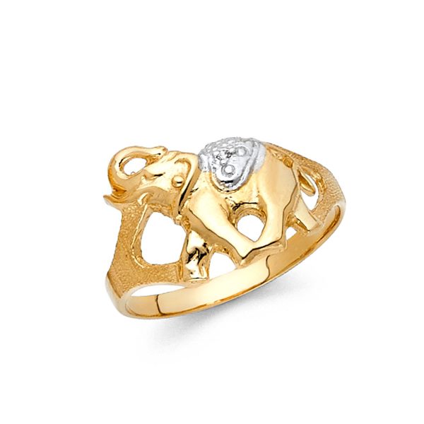 14K 2T Fancy Elephant Ring