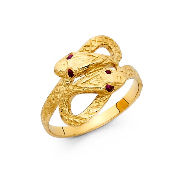 14KY Fancy Snake Ring