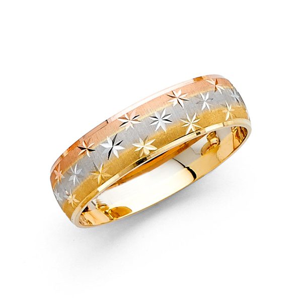 14K 3C Men's Wedding Band