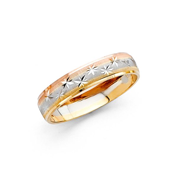 14K 3C Ladies Wedding Band