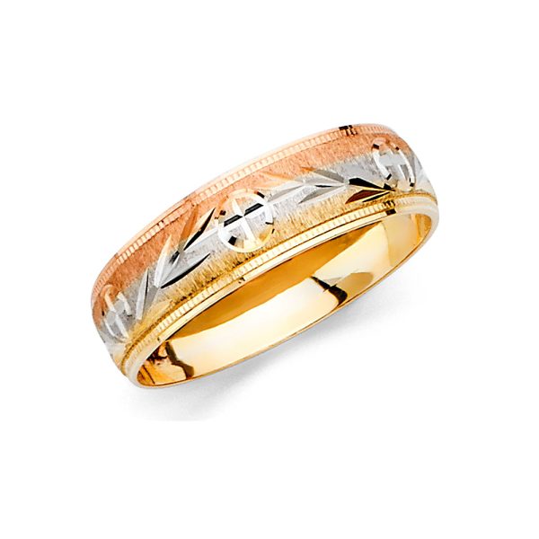 14K 3C Men's Wedding Band