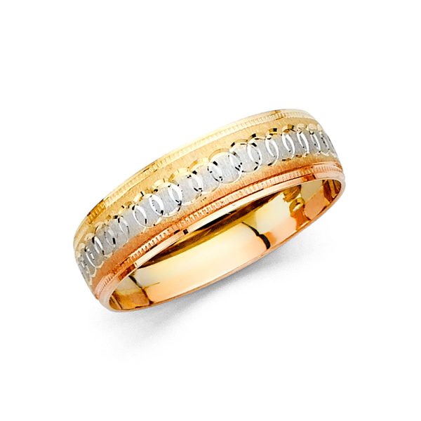 14K 3C Men's Wedding Band