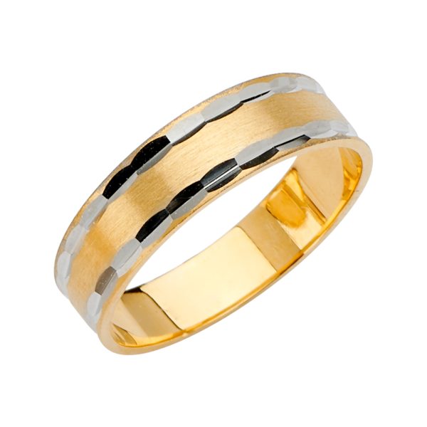 14K 2T 6mm DC Tape Red Wedding Band - Size 10