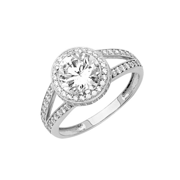 14KW CZ Engagement Ring/Set