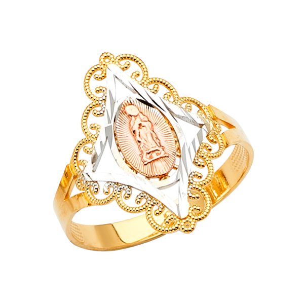 14K 3C Guadalupe Ring