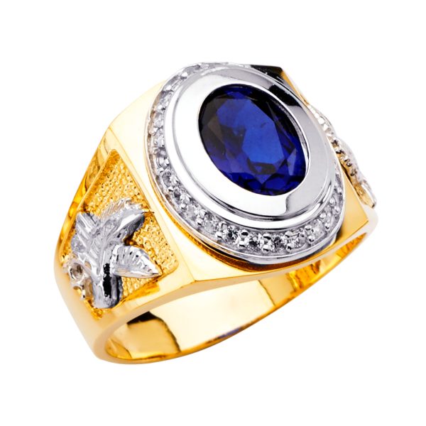 14K 2T Men's CZ Ring