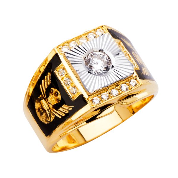 14K 2T Men's CZ Ring