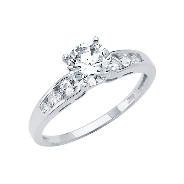 14KW CZ Engagement Ring