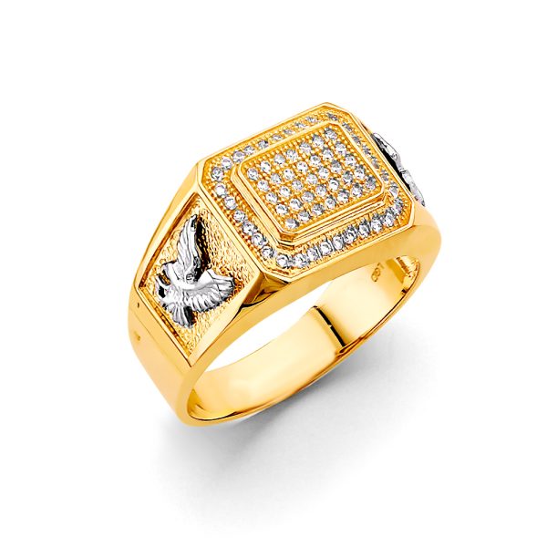 14K 2T Men's CZ Ring