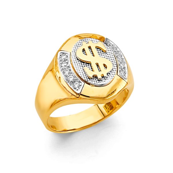 14K 2T Men's CZ Ring