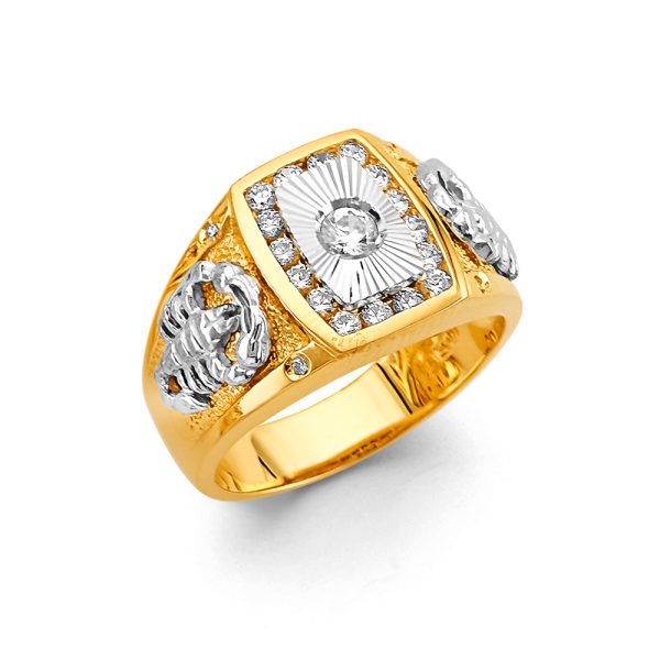 14K 2T Men's CZ Ring