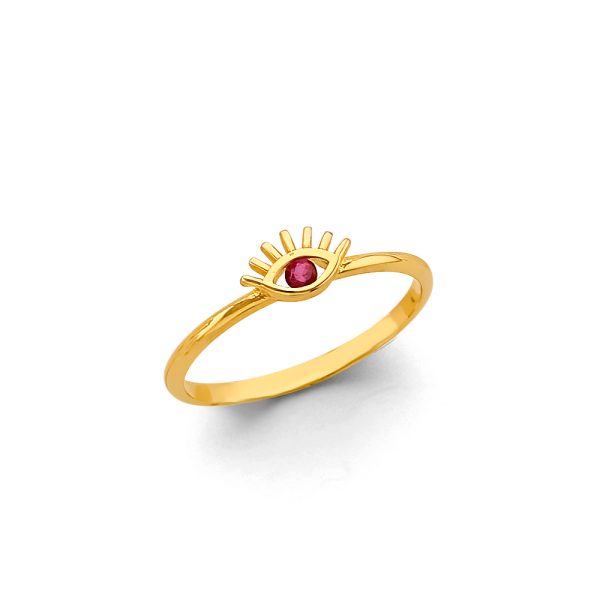 14KY Evil Eye Ring