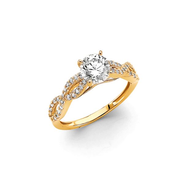 14KY CZ Engagement Ring