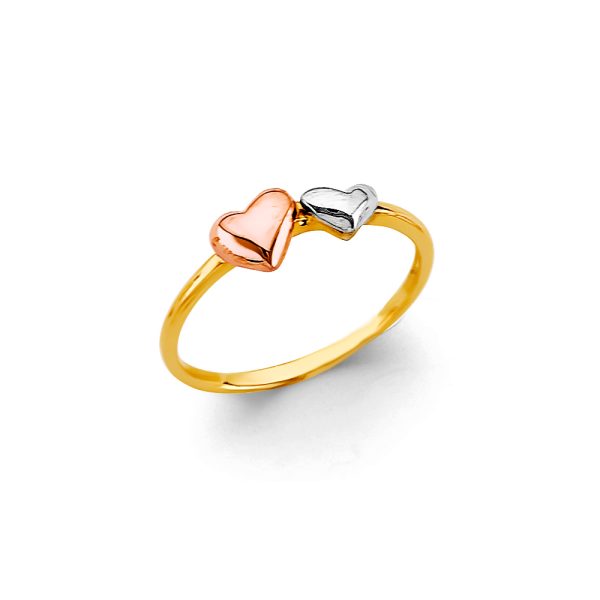 14K 3C Heart Ring