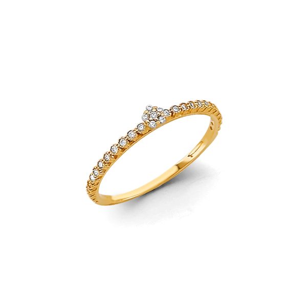 14KY Stackable CZ Ring