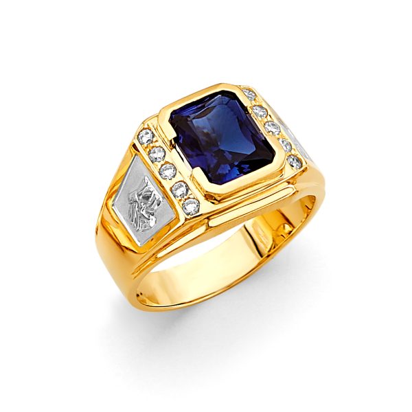 14K 2T Men's CZ Ring