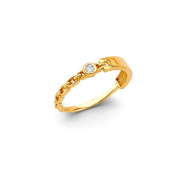14KY CZ Ladies Ring