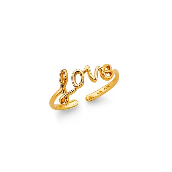 14KY Love Toe Ring