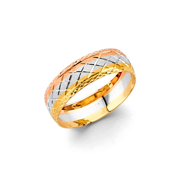 14K 3C Men's Wedding Band