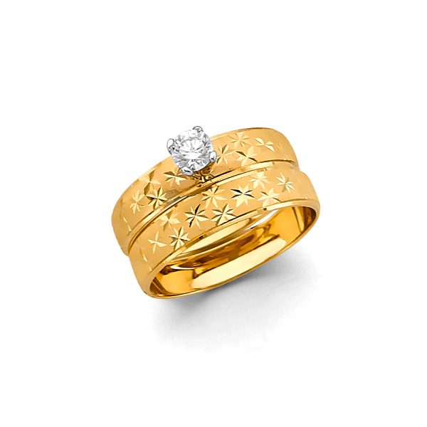 14KY Ladies CZ Engagement Ring