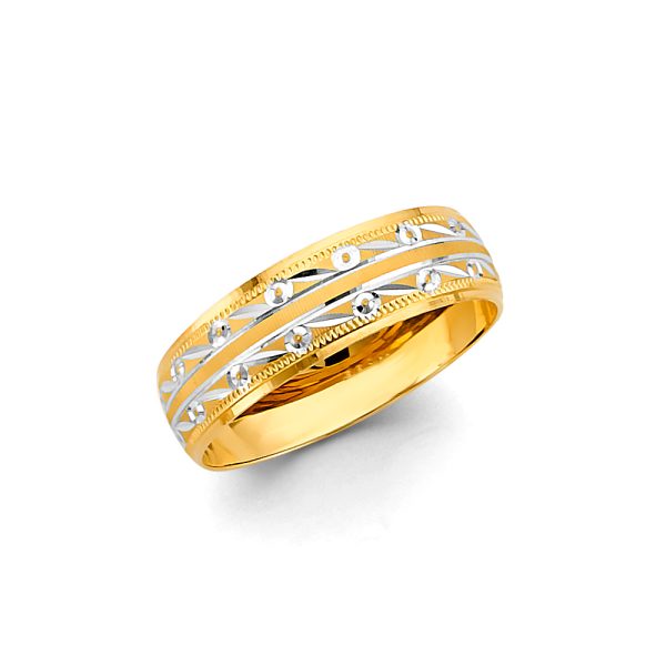 14K 2T Men's Wedding Band