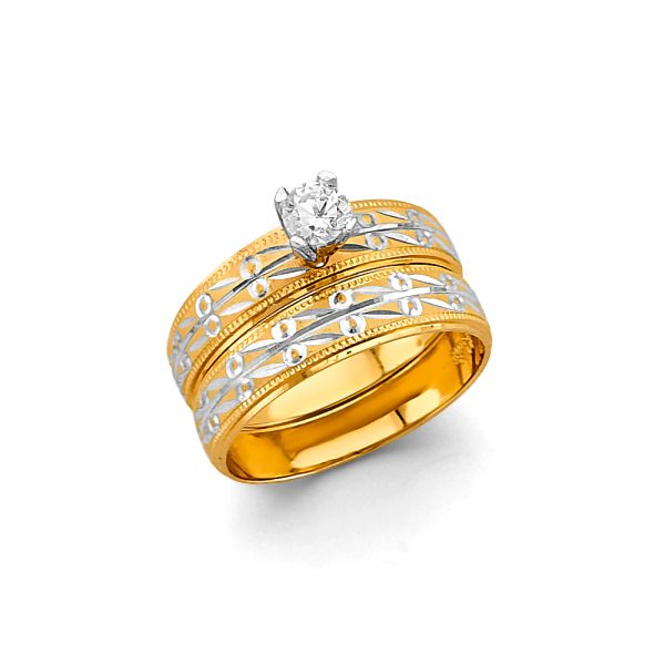 14K 2T Ladies Wedding Band