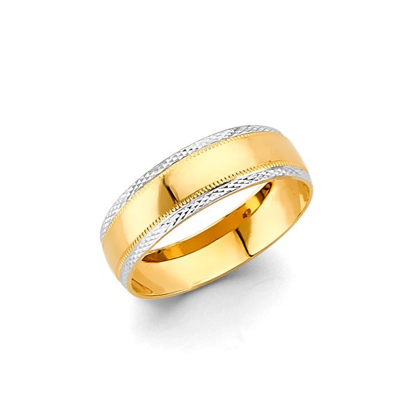 14K 2T Men's Wedding Band