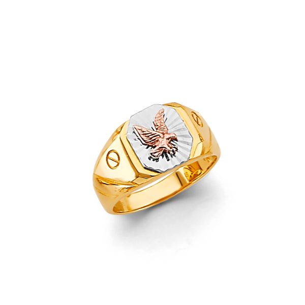 14K 3C Eagle Ring