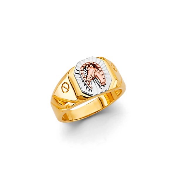 14K 3C Horse Shoe Ring