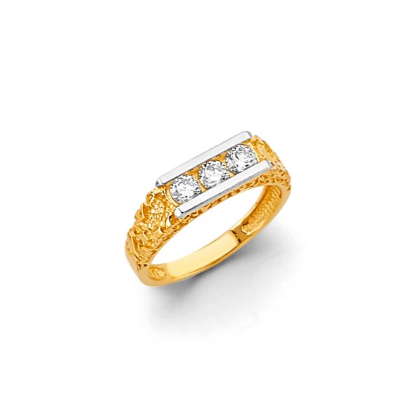 14K 2T CZ Ring