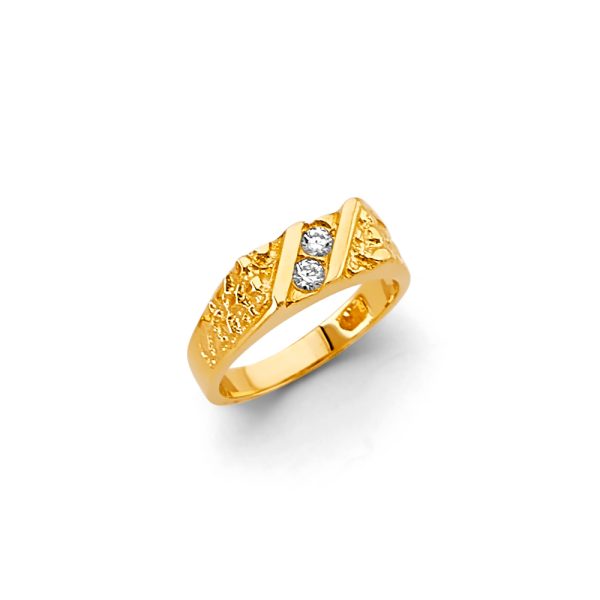 14K 2T CZ Ring