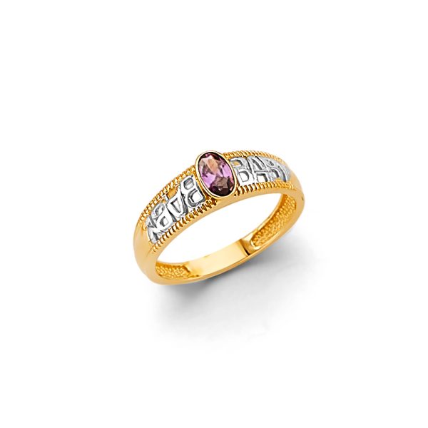 14K 2T CZ Ring