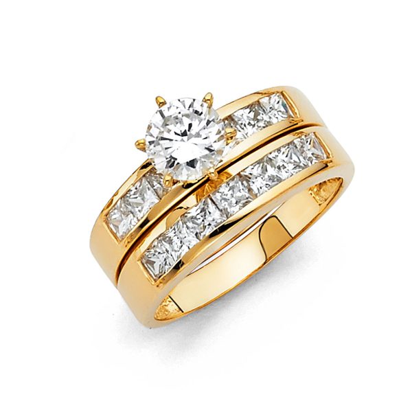 14KY CZ Ladies Wedding Band