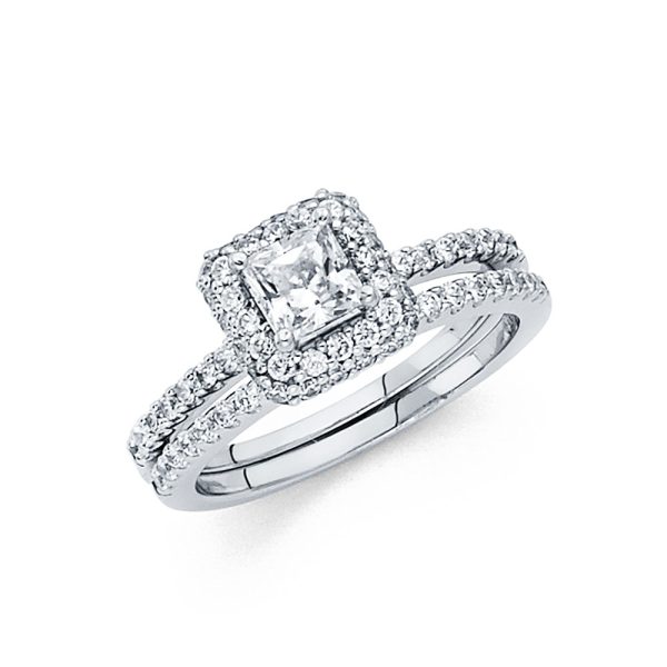 14KW CZ Princess Engagement Ring