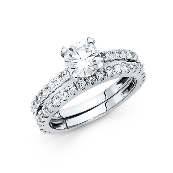 14KW CZ Engagement Ring