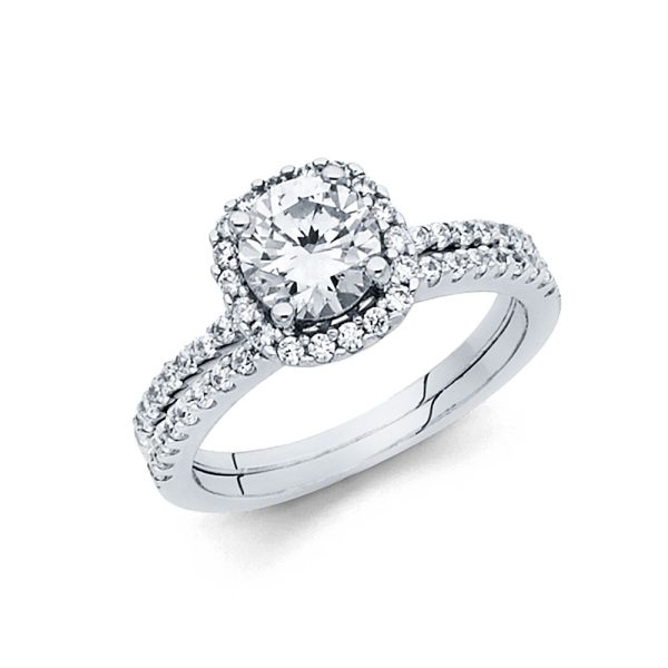 14KW CZ Engagement Ring