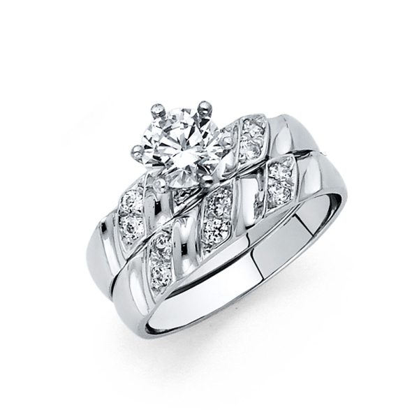 14KW CZ Engagement Ring