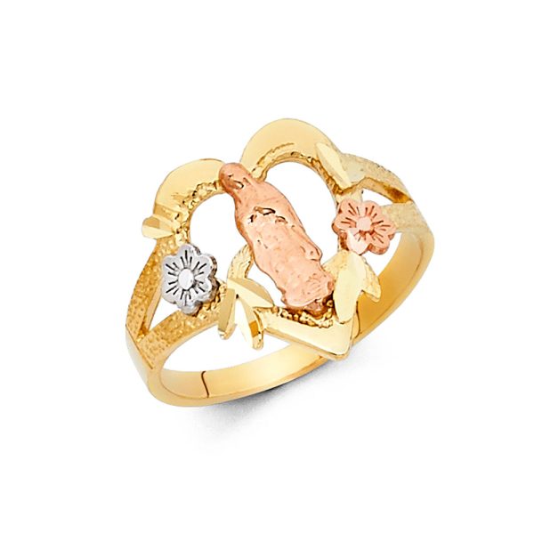 14K 3C Our Lady of Guadalupe Ring